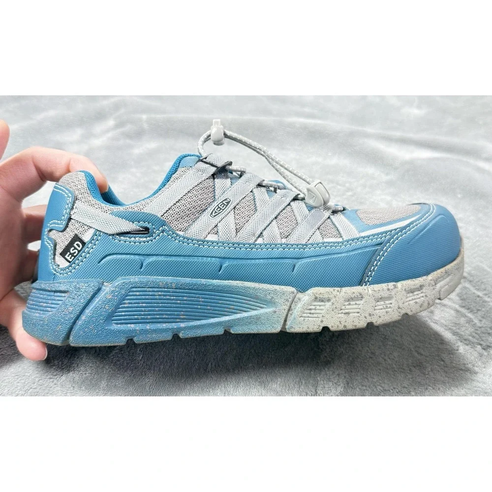 Keen Shoes Womens Size 8.5 Blue Gray ESD Slip Resistant Safety Work 1017074M‎